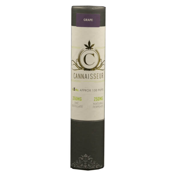 Cannaisseur – Disposable THC Distillate Pen – Grape 0.3ml | BC Weed Edible Canada Cannaisseur – Disposable THC Distillate Pen – Grape 0.3ml | BC Weed Edible Canada