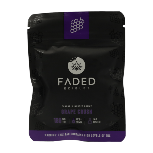 Faded Edibles – Grape Crush – 180mg | BC Weed Edible Canada Faded Edibles – Grape Crush – 180mg | BC Weed Edible Canada