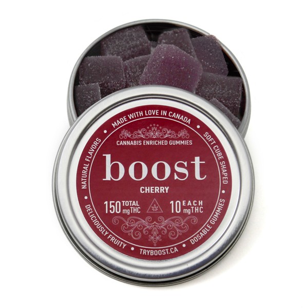 Boost – THC Cherry Gummies – 150mg | BC Weed Edible Canada Boost – THC Cherry Gummies – 150mg | BC Weed Edible Canada