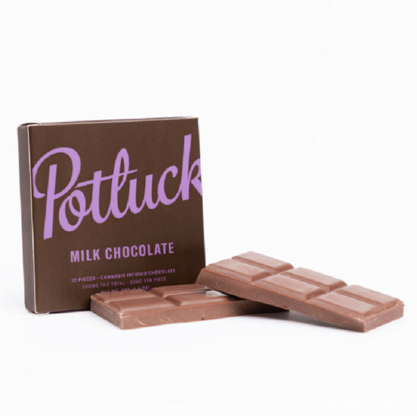 Potluck – Infused Chocolate – Milk Chocolate – 300mg THC | BC Weed Edible Canada